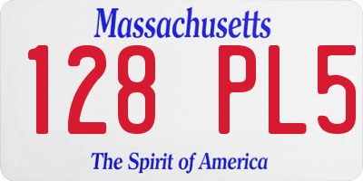 MA license plate 128PL5