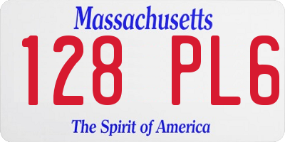 MA license plate 128PL6