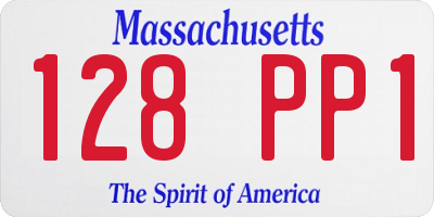MA license plate 128PP1