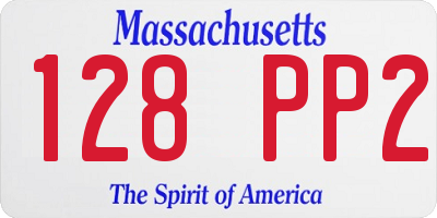 MA license plate 128PP2
