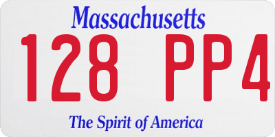 MA license plate 128PP4