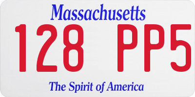 MA license plate 128PP5