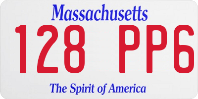 MA license plate 128PP6