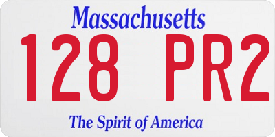 MA license plate 128PR2