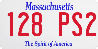 MA license plate 128PS2