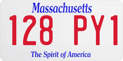 MA license plate 128PY1