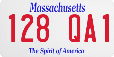 MA license plate 128QA1