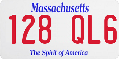 MA license plate 128QL6