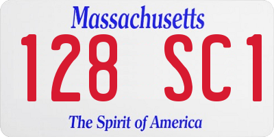 MA license plate 128SC1