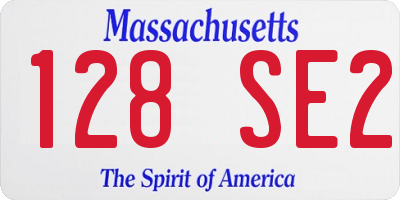 MA license plate 128SE2