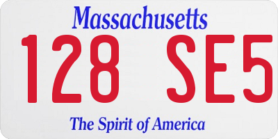 MA license plate 128SE5