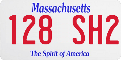 MA license plate 128SH2