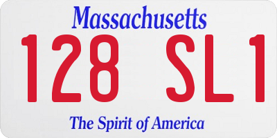 MA license plate 128SL1