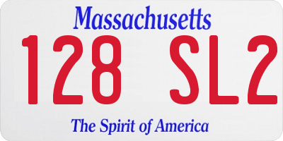 MA license plate 128SL2