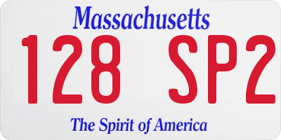 MA license plate 128SP2