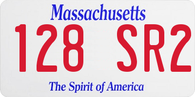 MA license plate 128SR2