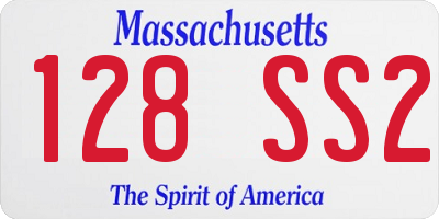 MA license plate 128SS2