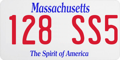MA license plate 128SS5