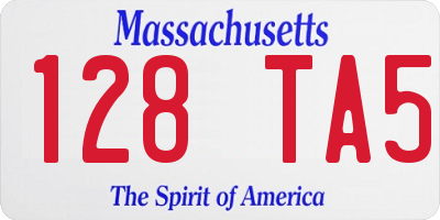 MA license plate 128TA5