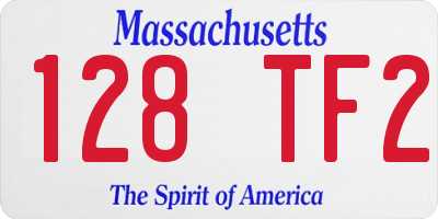 MA license plate 128TF2