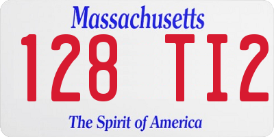 MA license plate 128TI2