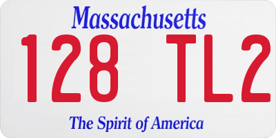 MA license plate 128TL2