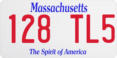 MA license plate 128TL5