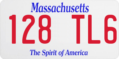 MA license plate 128TL6