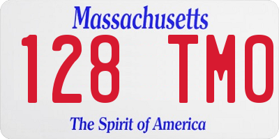 MA license plate 128TM0