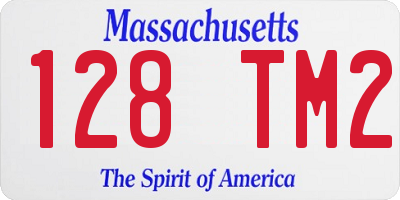 MA license plate 128TM2