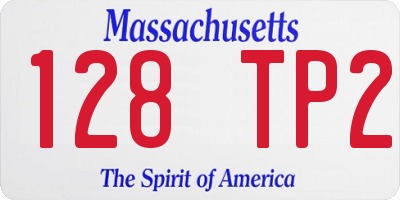 MA license plate 128TP2