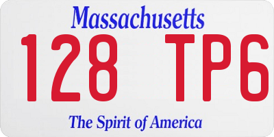 MA license plate 128TP6