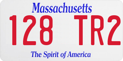 MA license plate 128TR2