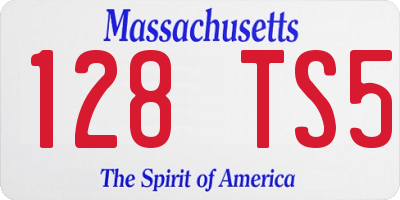 MA license plate 128TS5