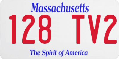 MA license plate 128TV2