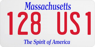 MA license plate 128US1