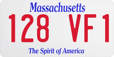 MA license plate 128VF1