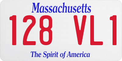 MA license plate 128VL1