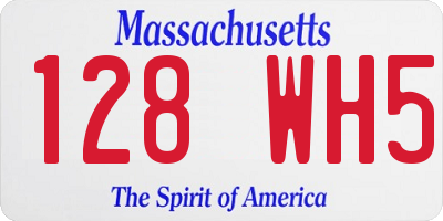 MA license plate 128WH5