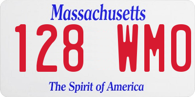 MA license plate 128WM0
