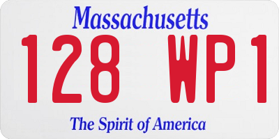 MA license plate 128WP1