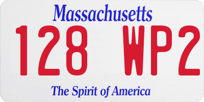 MA license plate 128WP2