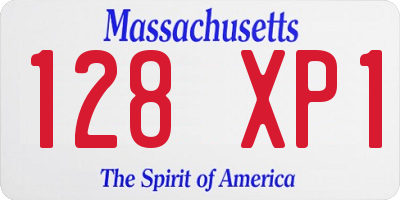MA license plate 128XP1