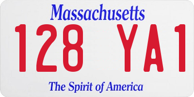MA license plate 128YA1