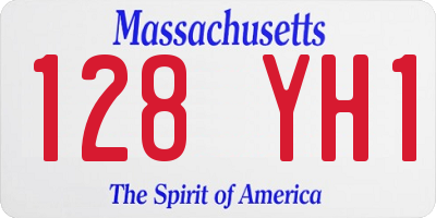 MA license plate 128YH1