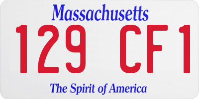 MA license plate 129CF1