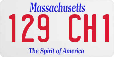 MA license plate 129CH1