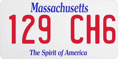 MA license plate 129CH6