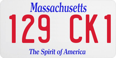 MA license plate 129CK1