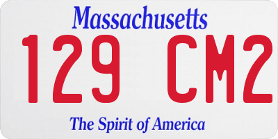 MA license plate 129CM2